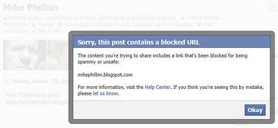 Facebook blocking Free Planet - now, it's getting interesting.