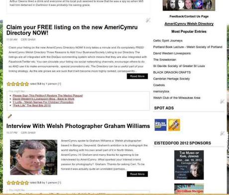 Click Your Way Into the Top Ten on the AmeriCymru Welsh Directory!