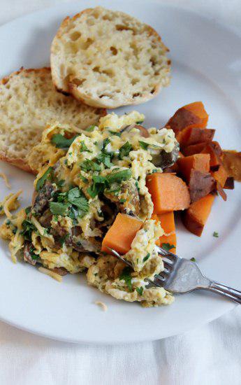 Food: Cilantro Sweet Potato Eggs.