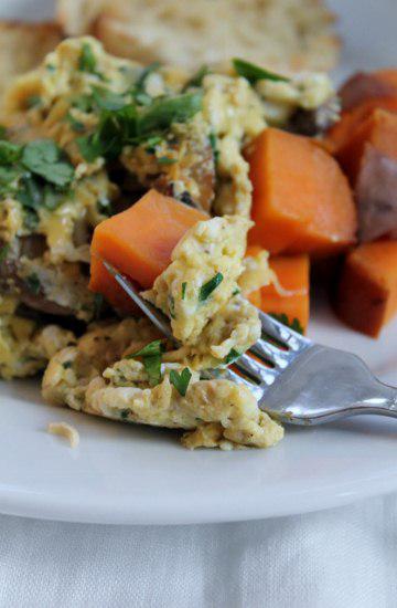 Food: Cilantro Sweet Potato Eggs.