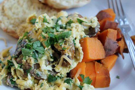 Food: Cilantro Sweet Potato Eggs.