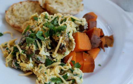 Food: Cilantro Sweet Potato Eggs.