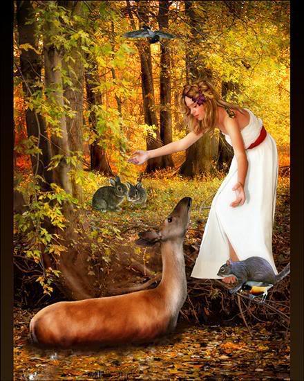 Woman with Deer