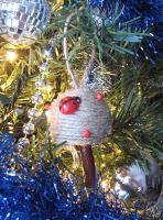 Mushroom Christmas Ornaments Inspired by Twine Balls