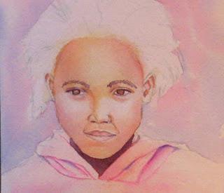 Watercolor portrait tutorial - Girl in Pink