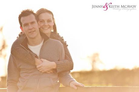 Charlotte and Rob’s fields of gold engagement shot