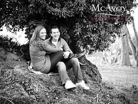 Charlotte and Rob’s fields of gold engagement shot