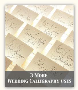 3 More Wedding Calligraphy Uses