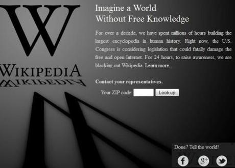 Wikipedia blacks out in protest at SOPA; but was it worth it?