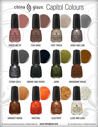 Upcoming Collections:Nail Polish Collections: Nail Polish:China Glaze: China Glaze Hunger Games Collection: Colours from the Capital