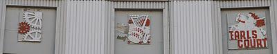 Earl's Court: reliefs and reinforced concrete