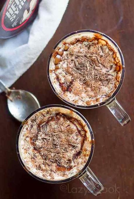 Cold Coffee with Hersheys Chocolate Syrup