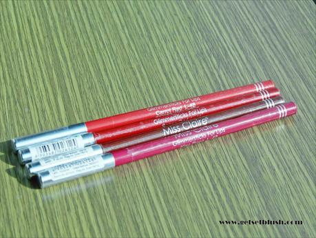 Miss Claire Lip Pencils-Review and Swatches