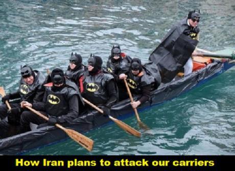 batmen in a boat
