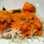 Prawn curry on Basmati rice