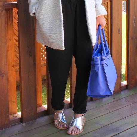 Mint Coat and Strappy Sandals