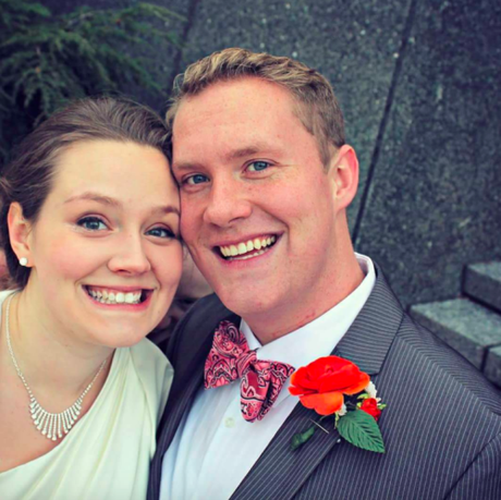 Face in wedding photo