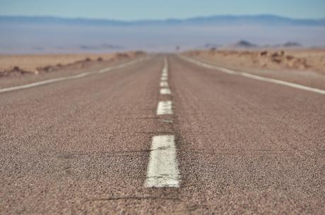 Though there were miners and buses and a few cars, the road was definitely not busy. 