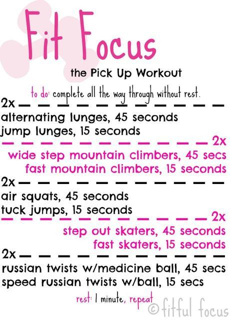The Pick Up Workout The Pick Up Workout via @FitfulFocus
