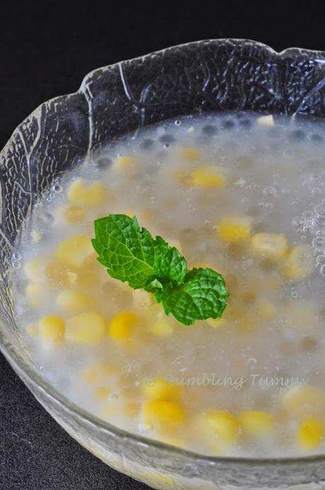 Corn and Tapioca Pearl Sweet Soup 珍珠玉米露