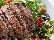 Balsamic Steak, Berry Arugula Salad