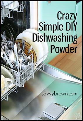 savvy brown, diy dishwashing powder