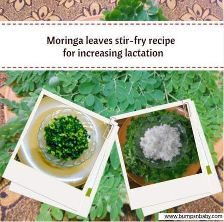 Drumstick or Moringa Leaves Stir Fry To Boost Lactation