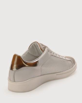 Avant White:  Alexander McQueen Elgar Painted-Toe Sneaker