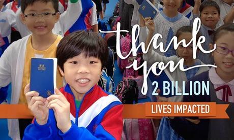 Gideons hand out 2 BILLIONTH Bible!