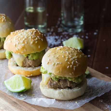 Tequila Turkey Sliders with Guacamole | sweetpeasandsaffron.com @sweetpeasaffron