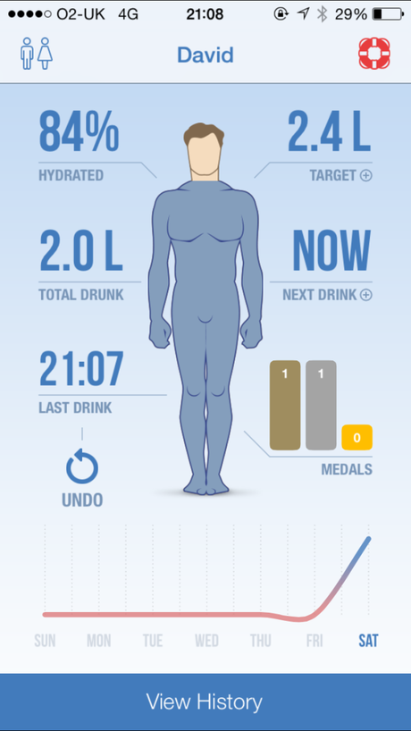 Stay hydrated with the idrated app on your smartphone