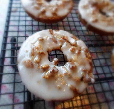 Baked Granola Doughnuts with a Honey Glaze