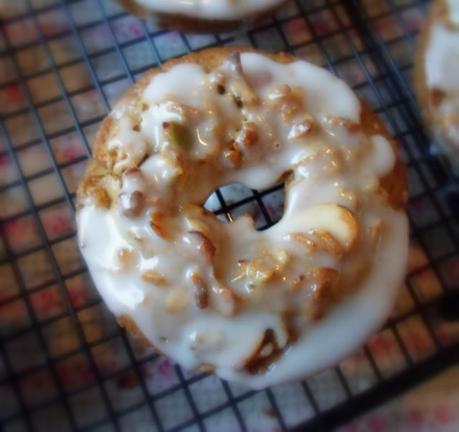 Baked Granola Doughnuts with a Honey Glaze