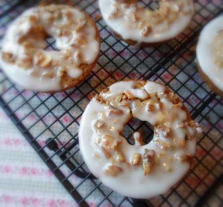 Baked Granola Doughnuts with a Honey Glaze