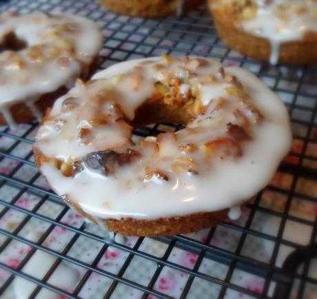 Baked Granola Doughnuts with a Honey Glaze