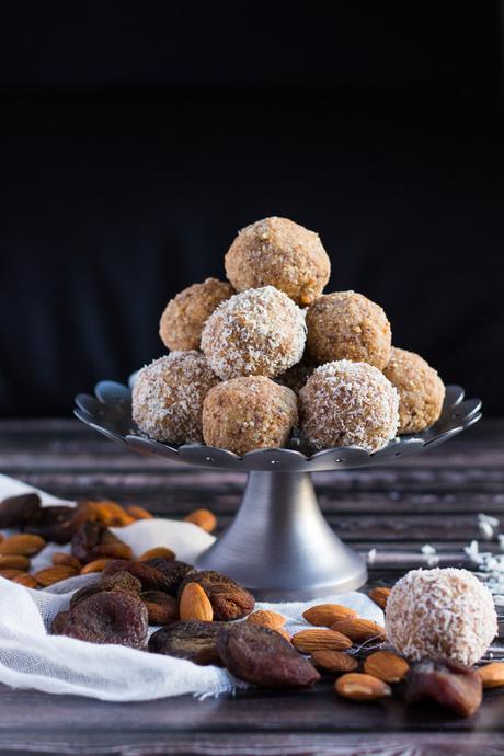 3 Ingredient Apricot Almond and Coconut Bliss Balls