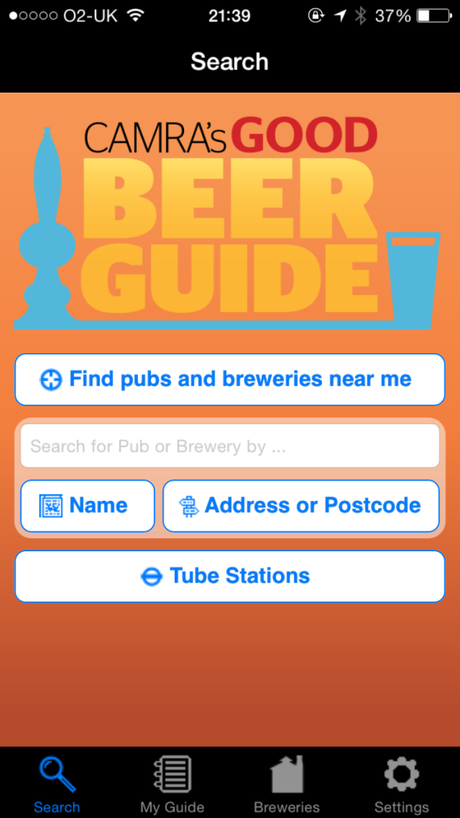 Download the CAMRA good beer guide app onto your smart phone