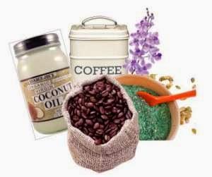 Coffee, Coconut Oil and spitulina exfoliator