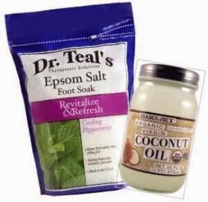 epsom salts, coconut oil