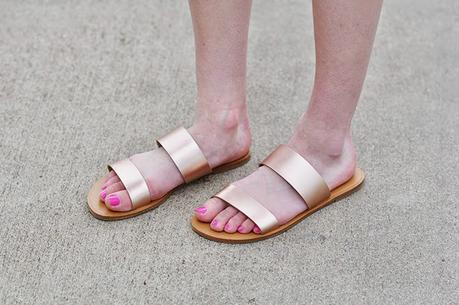 Forever21 rose gold sandals