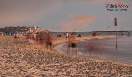 Tel Aviv, Israel, beach, long exposure, sand, sunset, water, Mediterranean sea