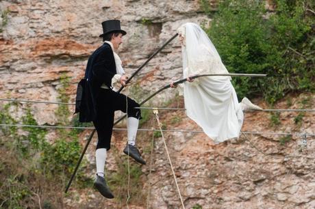 Couple Exchange Vows on a Tightrope 25 Metres High