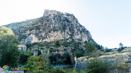 looking up at the fortress from down in the town.