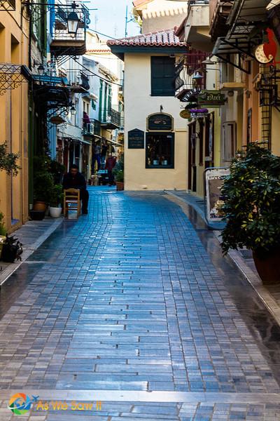 In the ancient town of Nafplion, Greece