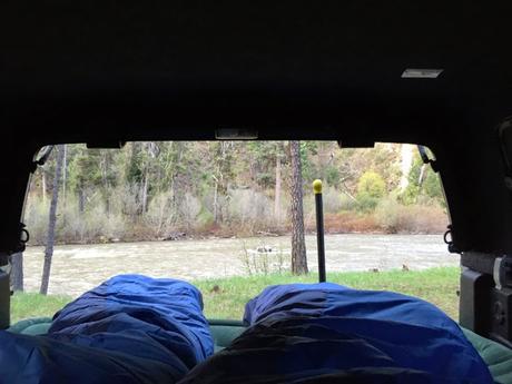 car camping over the weekend