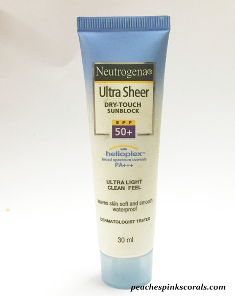 Neutrogena Ultra Sheer Dry Touch Sunblock SPF 50 + Review