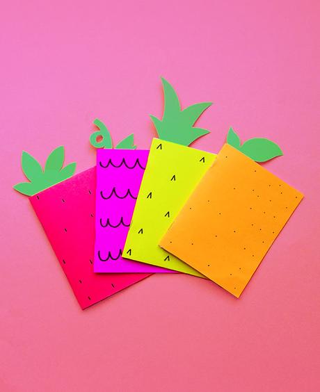 DIY fruit notebooks