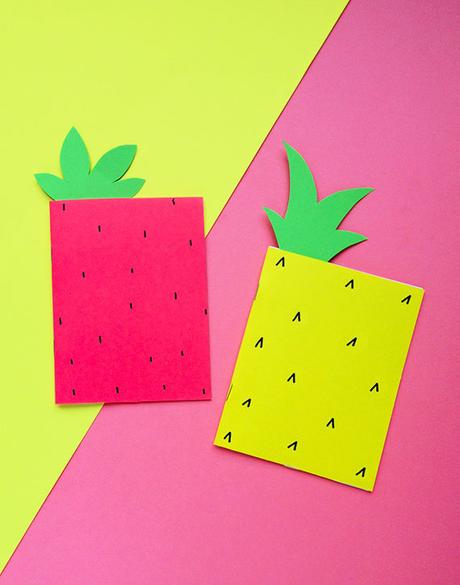 DIY fruit notebooks