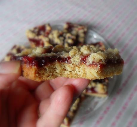 Raspberry Linzer Slices