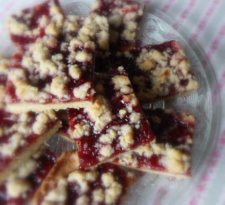 Raspberry Linzer Slices